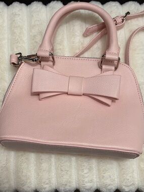 Betsey Johnson Light Pink Mini Bow Satchel